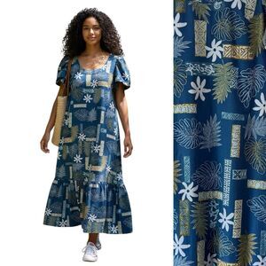Hilo Hattie Hawaiian Original Dress Maxi Medium Muumuu Cruise Tropical PRISTINE